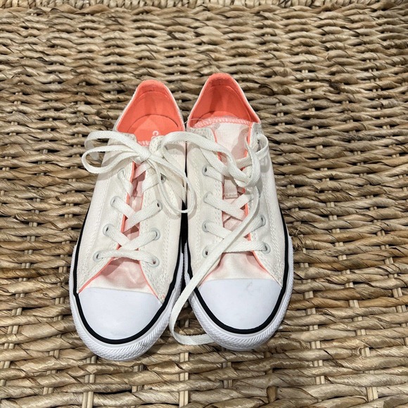 Converse Juniors shoes 4 Chuck Taylor double tongue all star OX‎ Hyper Orange - Picture 3 of 16